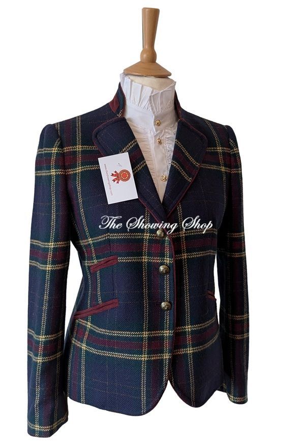 LADIES BARILOCHE CHECK TWEED JACKET SIZE 12