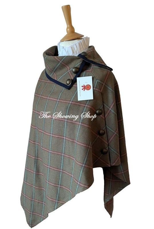 HIDEPARK GREEN TWEED CAPE - ONE SIZE