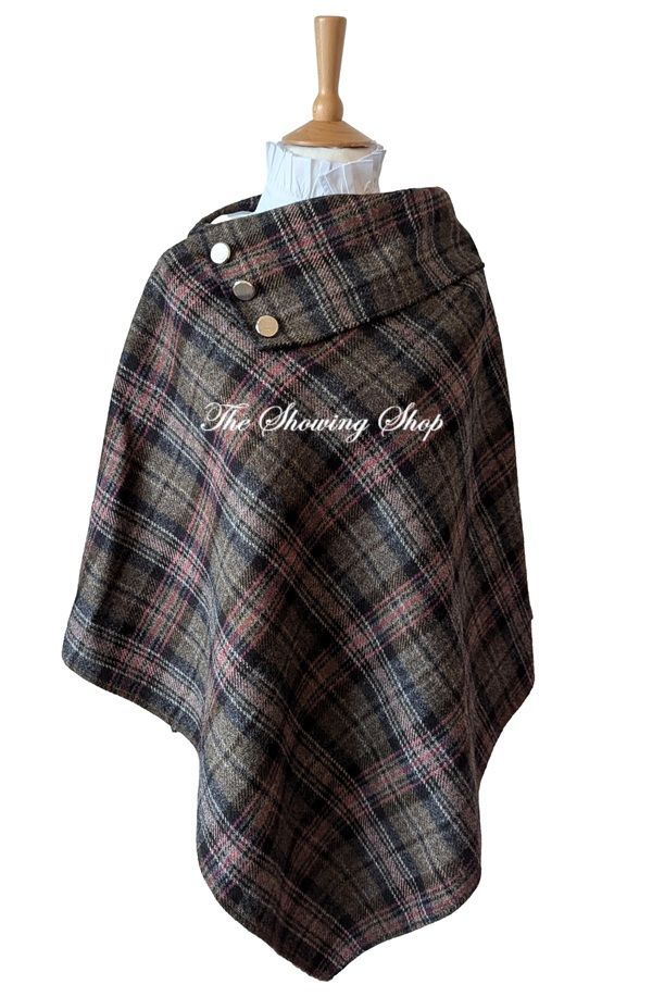 BROWN & PINK TWEED CAPE SIZE 8-14