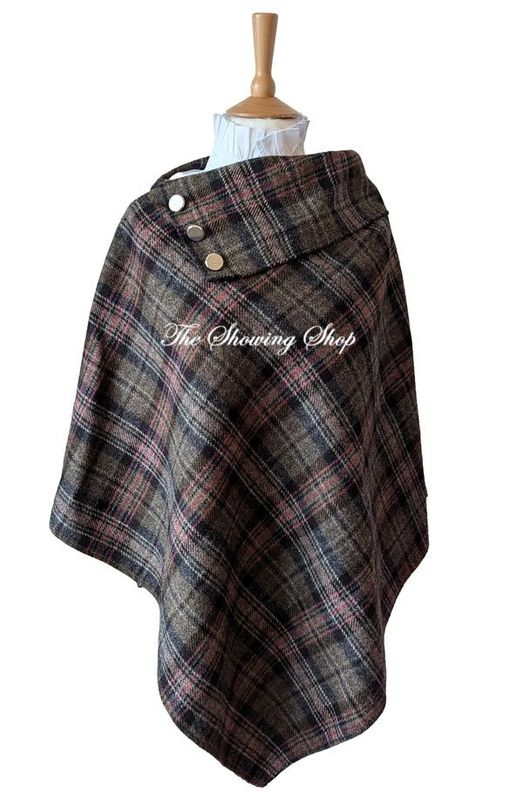 BROWN & PINK TWEED CAPE SIZE 8-14