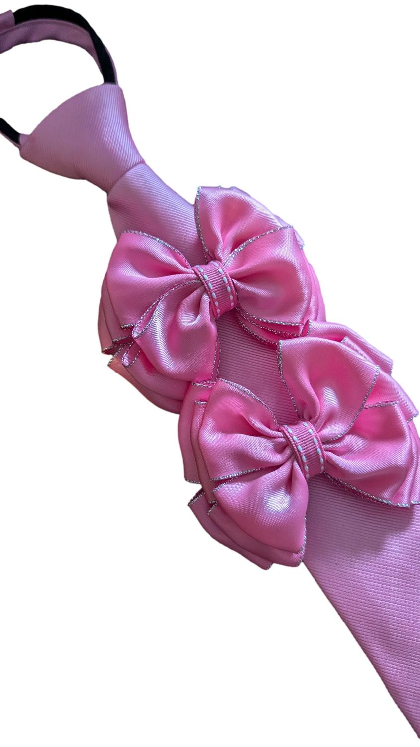 CHILDS PREMIUM BARBIE PINK SHOW BOWS & ZIP TIE SET