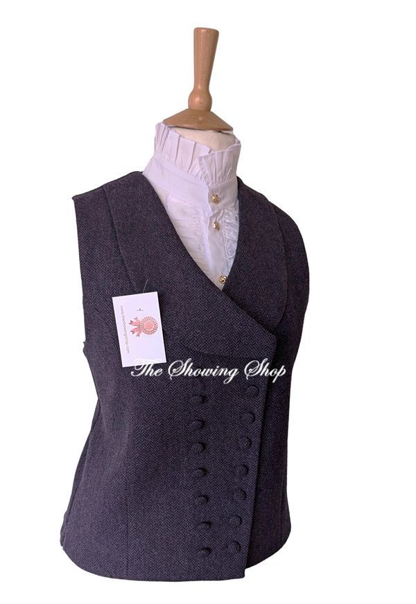 BRAND NEW LADIES WALKER SLATER PURPLE TWEED WAISTCOAT SIZE 16