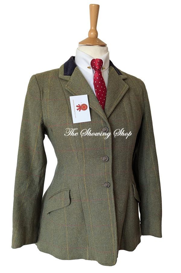 LADIES CALDENE HICKSTEAD GREEN TWEED JACKET SIZE 14 (38)