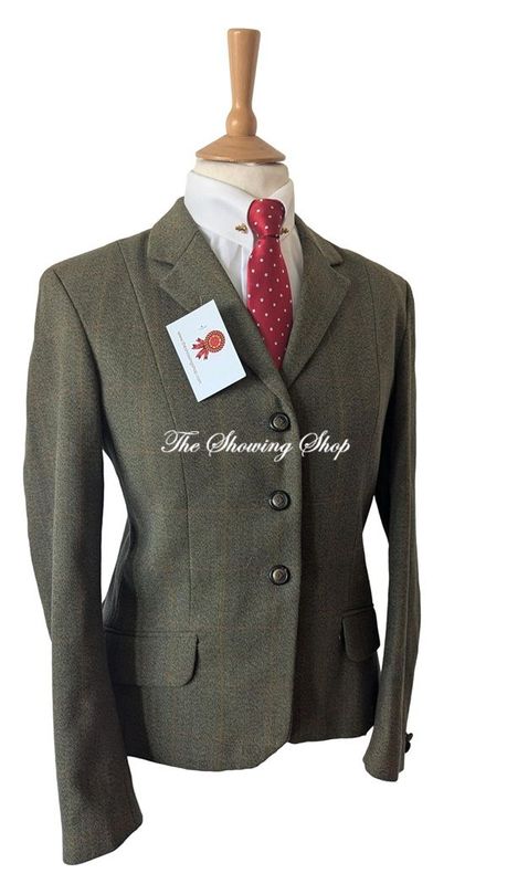 LADIES MEARS SHORT STYLE GREEN TWEED JACKET SIZE 14 (38)