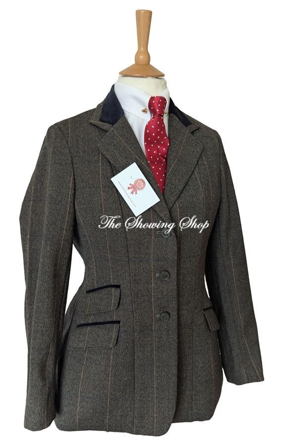 LADIES SHIRES HUNTINGDON DARK GREEN TWEED JACKET SIZE 8 (32)
