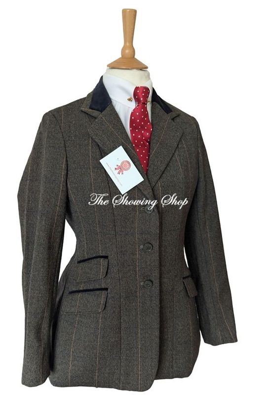 LADIES SHIRES HUNTINGDON DARK GREEN TWEED JACKET SIZE 8 (32)