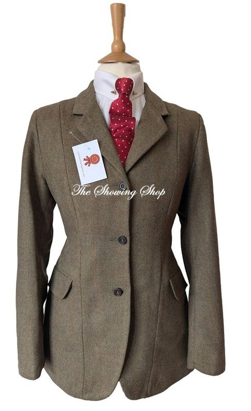 LADIES SHOWING TIME BROWN TWEED SHOWING JACKET SIZE 16 (40)
