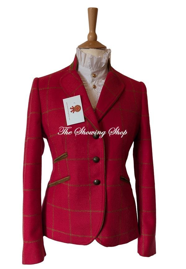 LADIES BARILOCHE RED & TAN TWEED JACKET SIZE 10
