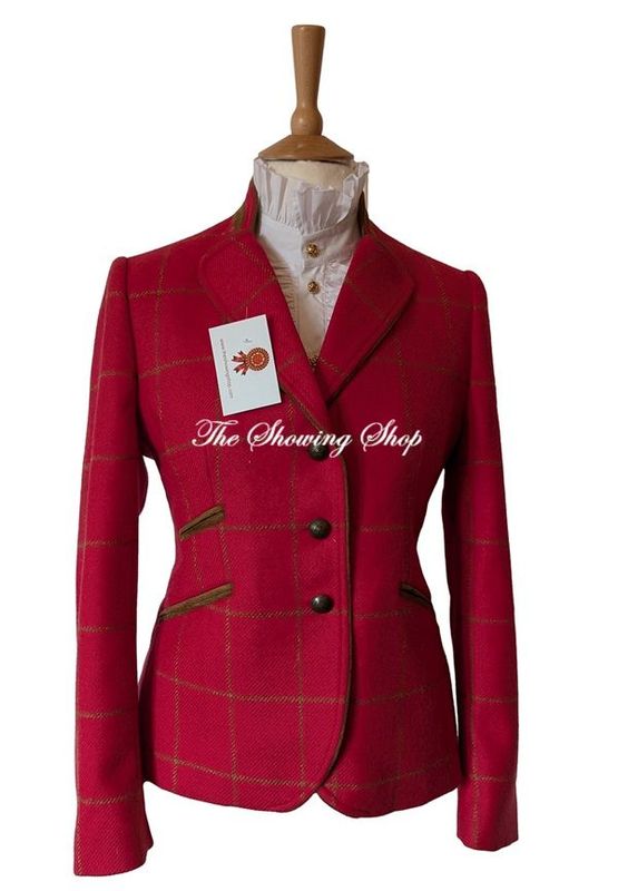 LADIES BARILOCHE RED & TAN TWEED JACKET SIZE 12