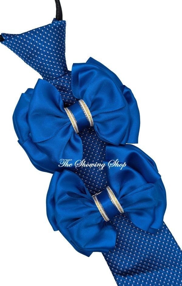 CHILDS LUXURY ROYAL BLUE SHOW BOWS AND ZIP TIE SET