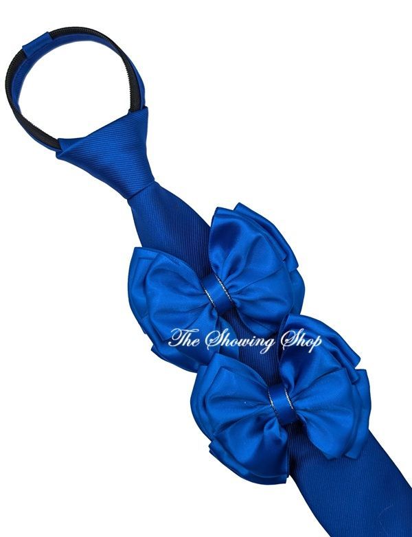CHILDS PREMIUM ROYAL BLUE SHOW BOWS AND ZIP TIE SET