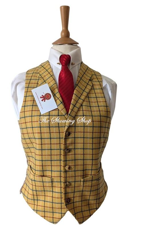 MENS JOHN PARTRIDGE TATERSALL WOOL WAISTCOAT SIZE 38