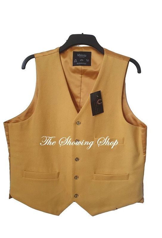 MENS SHIRES CLIFTON MUSTARD WAISTCOAT SIZE 44