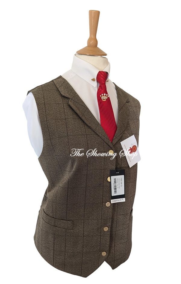BRAND NEW LADIES EQUETECH FOXBURY TWEED WAISTCOAT SIZE 24