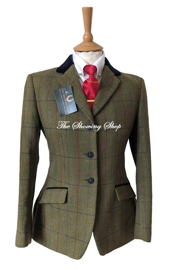 LADIES MEARS GREEN TWEED SHOWING JACKET SIZE 10 (34)