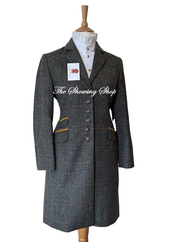 ANNA LASCATA BLUE TWEED COAT SIZE 14