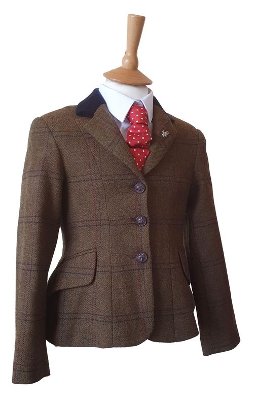 CHILDS CALDENE SILVERDALE BROWN TWEED SHOWING JACKET SIZE 26
