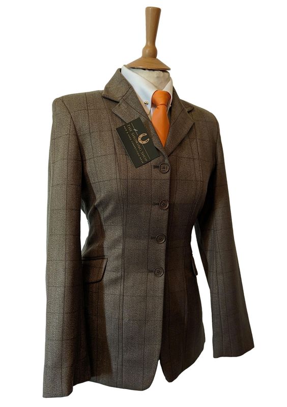 LADIES TAGG BURGHLEY BROWN TWEED JACKET SIZE 8 (32)