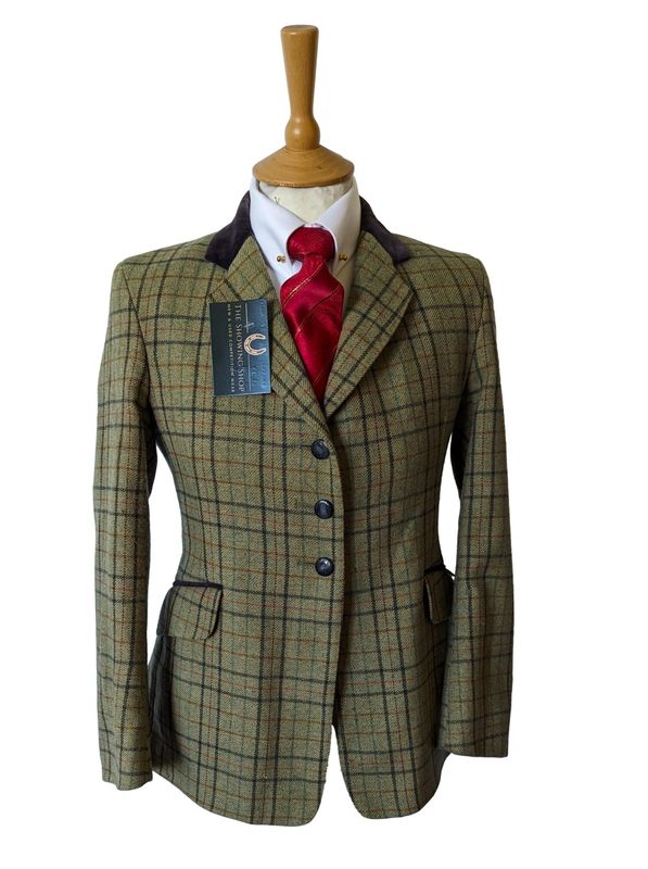 LADIES ALEXANDER JAMES GREEN TWEED JACKET SIZE 12 (36)