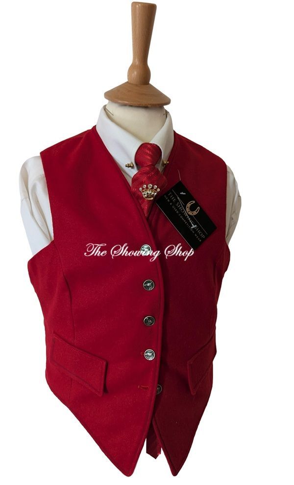 CHILDS RED WOOL WAISTCOAT SIZE 30