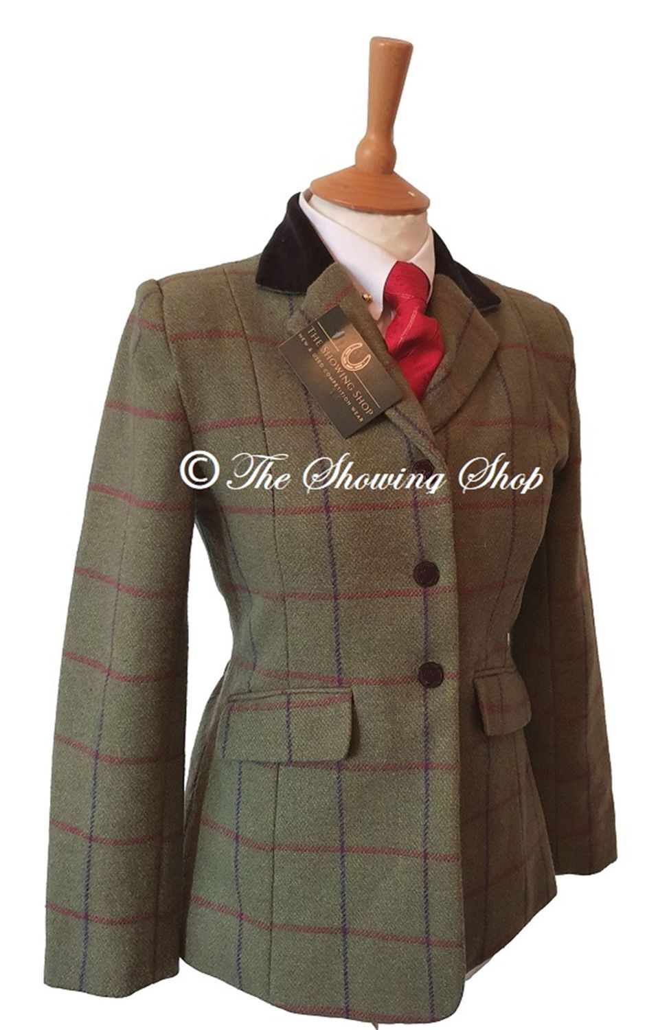 SHERWOOD CAMPOLINO GREEN TWEED JACKET SIZE 8 (32)
