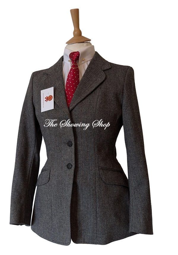 LADIES CALDENE GATCOMBE GREY TWEED JACKET SIZE 18 (TALL FITTING)