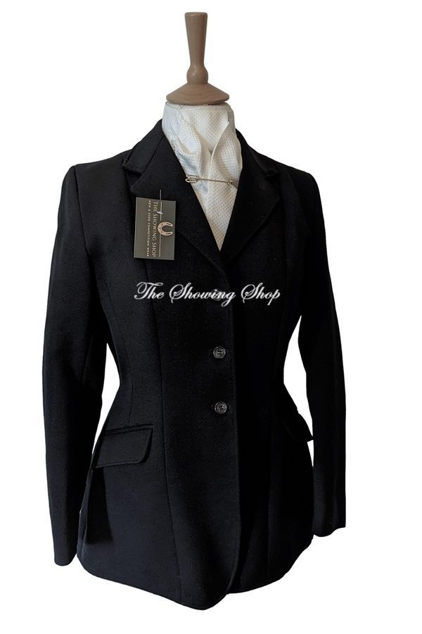 LADIES CALDENE BLACK WOOL JACKET SIZE 18 (42)