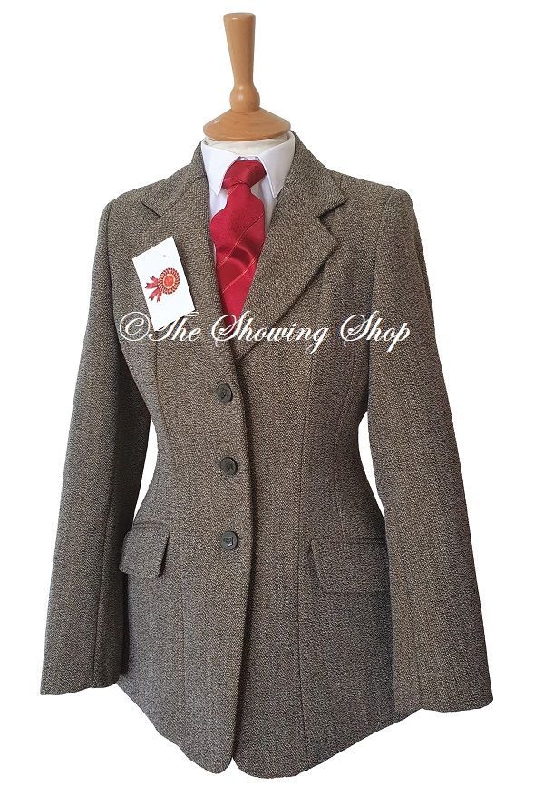 LADIES SHIRES KEEPERS TWEED SHOWING/ HUNTING JACKET SIZE 14 (38)