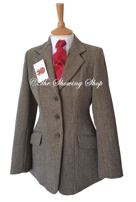 LADIES SHIRES KEEPERS TWEED SHOWING/ HUNTING JACKET SIZE 12 (36)