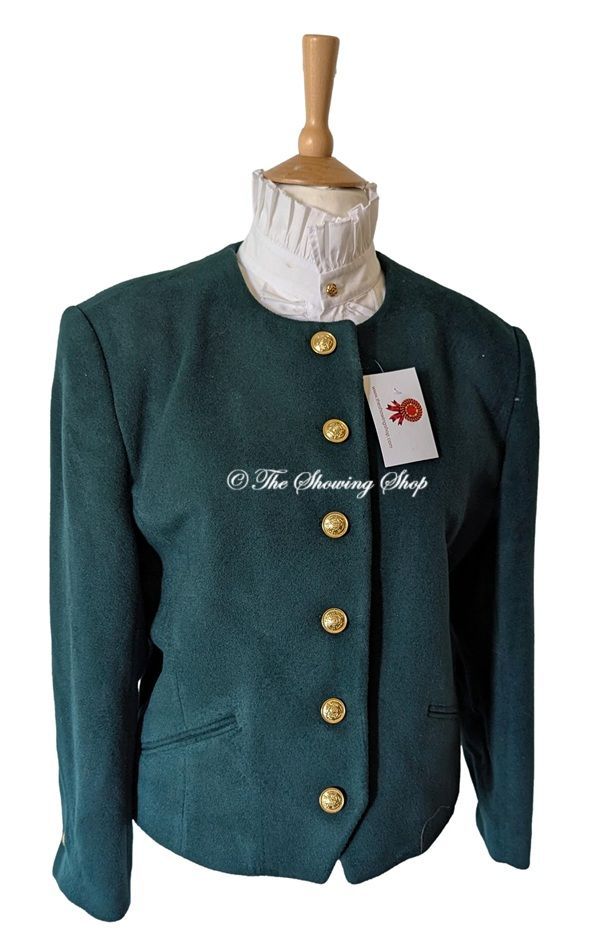 LADIES GREEN WOOL LEADERS JACKET SIZE 16-18