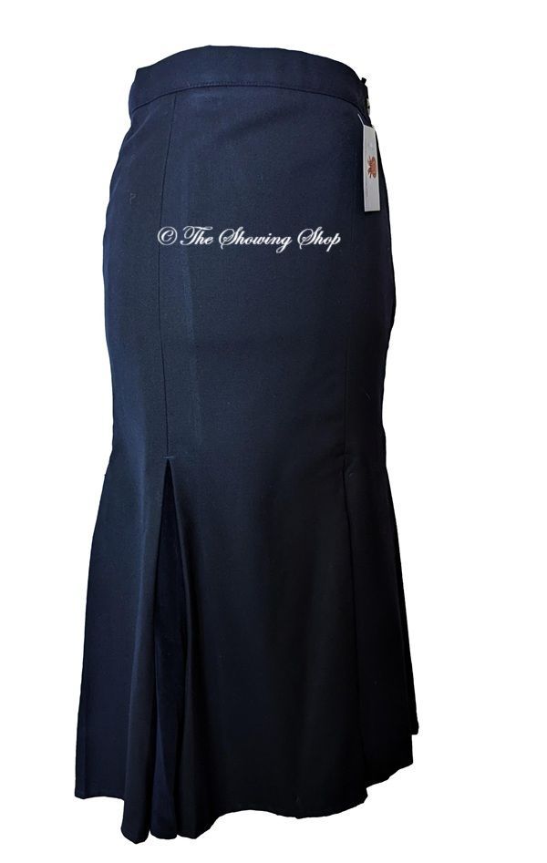 LADIES LE BEAU CHEVAL NAVY WOOL & VELVET LEADERS SKIRT SIZE 12