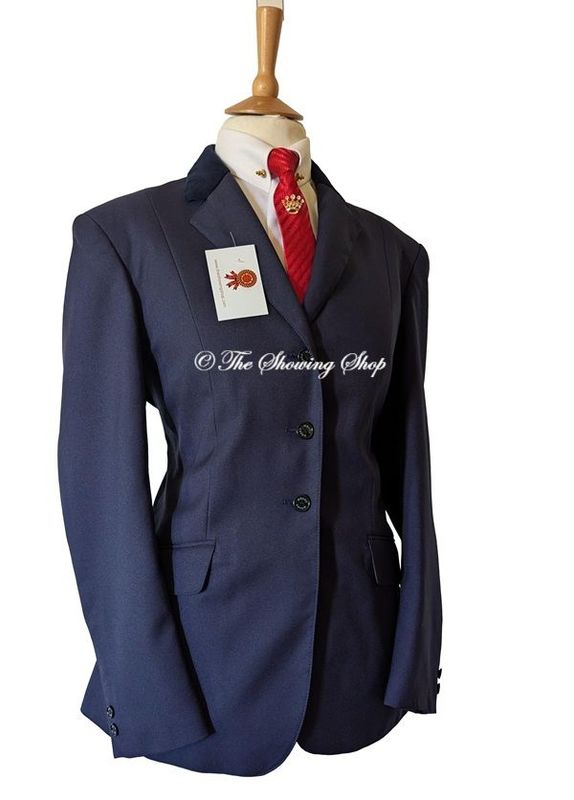 LADIES R H MEARS NAVY SHOWING JACKET SIZE 18 (42)