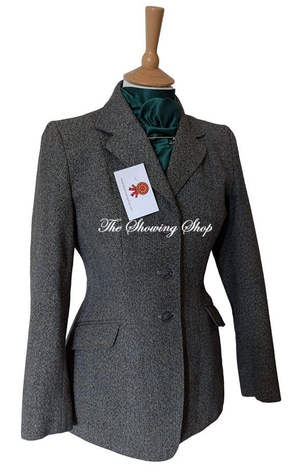 LADIES CALDENE BROWN/TEAL TWEED JACKET SIZE 12 (36)