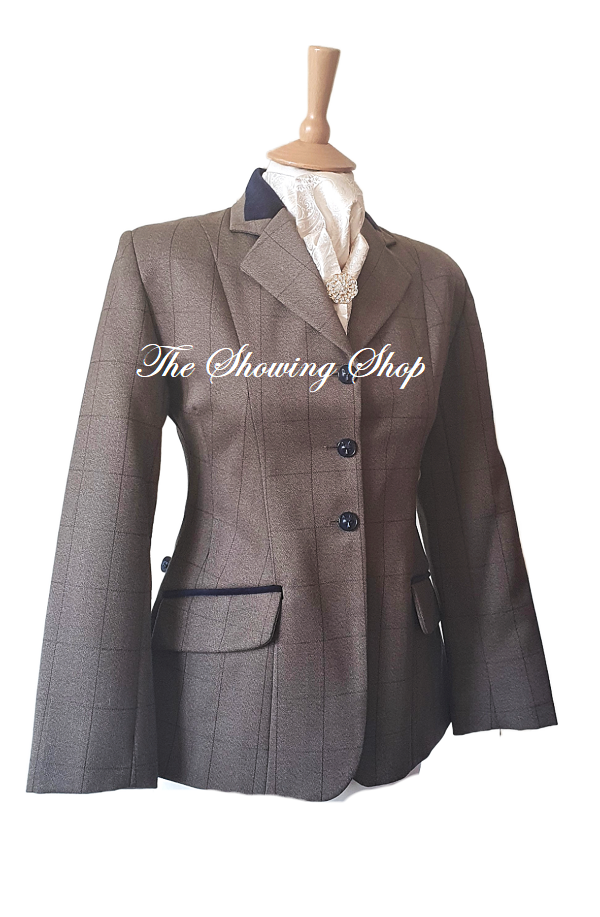 LADIES TAGG SAVILLE BROWN TWEED SHOWING JACKET SIZE 10  (34)