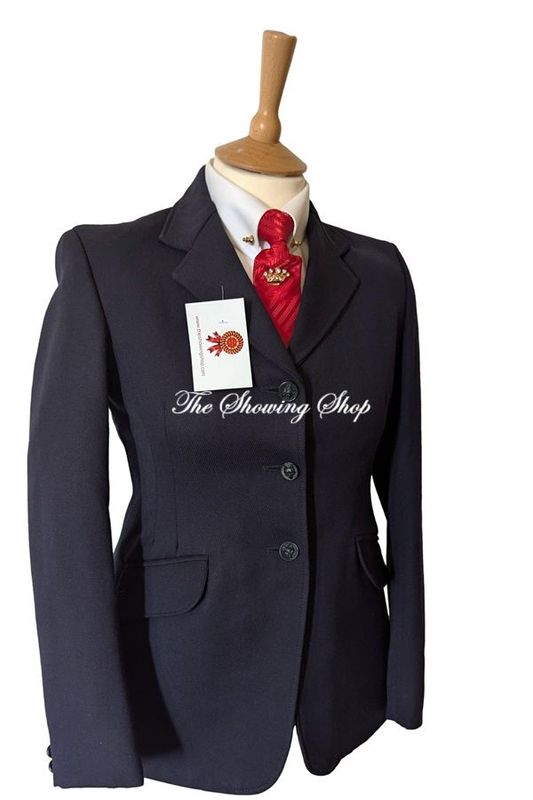 LADIES DERBY HOUSE NAVY WOOL SHOWING JACKET SIZE 10 (34)