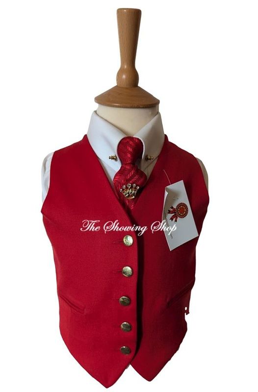 CHILDS PRETTY PONIES RED SHOWING WAISTCOAT SIZE 26