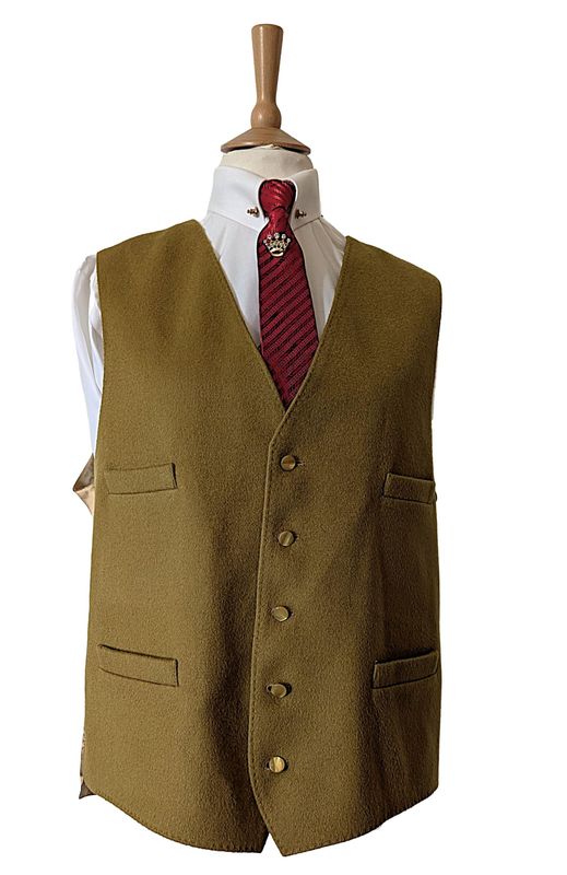 MENS MUSTARD WOOL WAISTCOAT SIZE 44