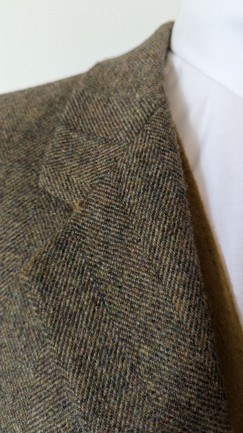 HOMMES HARRIS TWEED Blazer Moores 90s Veste Écossais Laine 26 EU52S UK