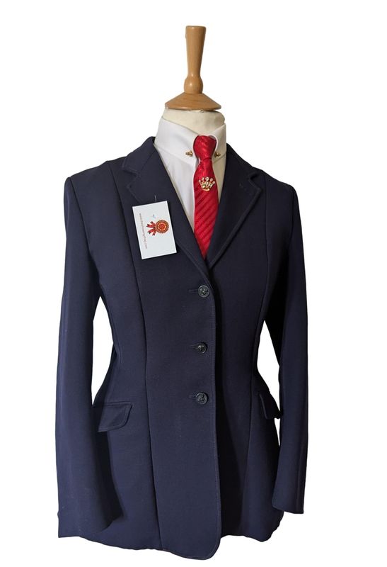 LADIES DERBY HOUSE NAVY WOOL SHOWING JACKET SIZE 16 (40)