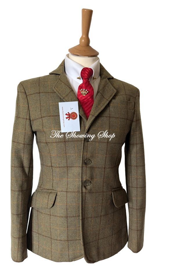 BOYS PRETTY PONIES GREEN TWEED JACKET SIZE 34