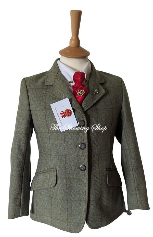 BRAND NEW CHILDS CALDENE SOUTHWOLD GREEN TWEED JACKET SIZE 28