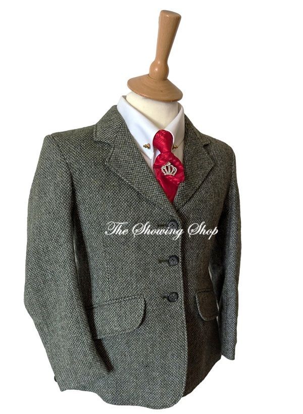 BRAND NEW CHILDS CALDENE BELVOIR GREEN TWEED JACKET SIZE 26