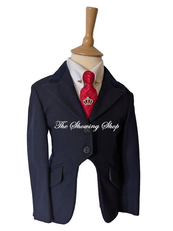 CHILDS EQUITOTS NAVY WOOL CUTAWAY JACKET SIZE 26