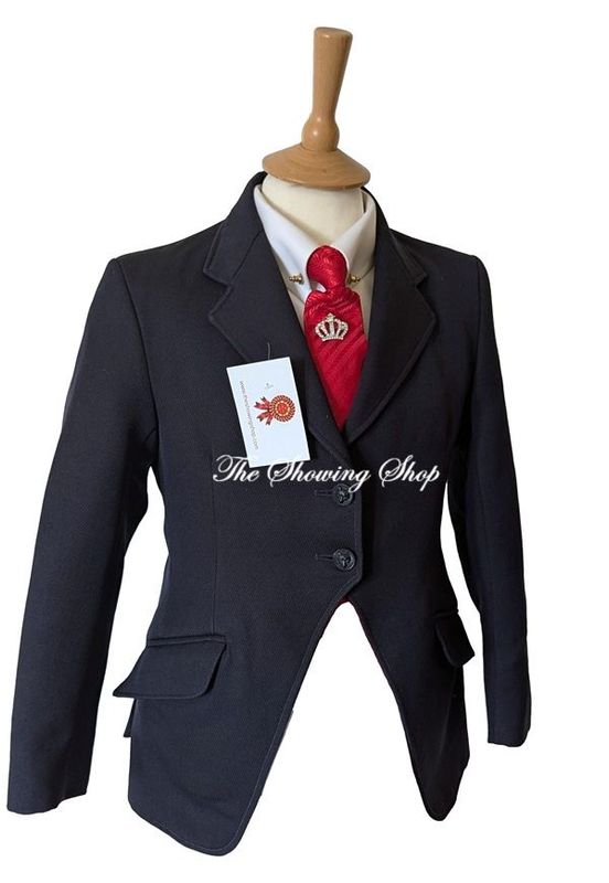 GIRLS DERBY HOUSE NAVY WOOL CUTAWAY JACKET SIZE 28
