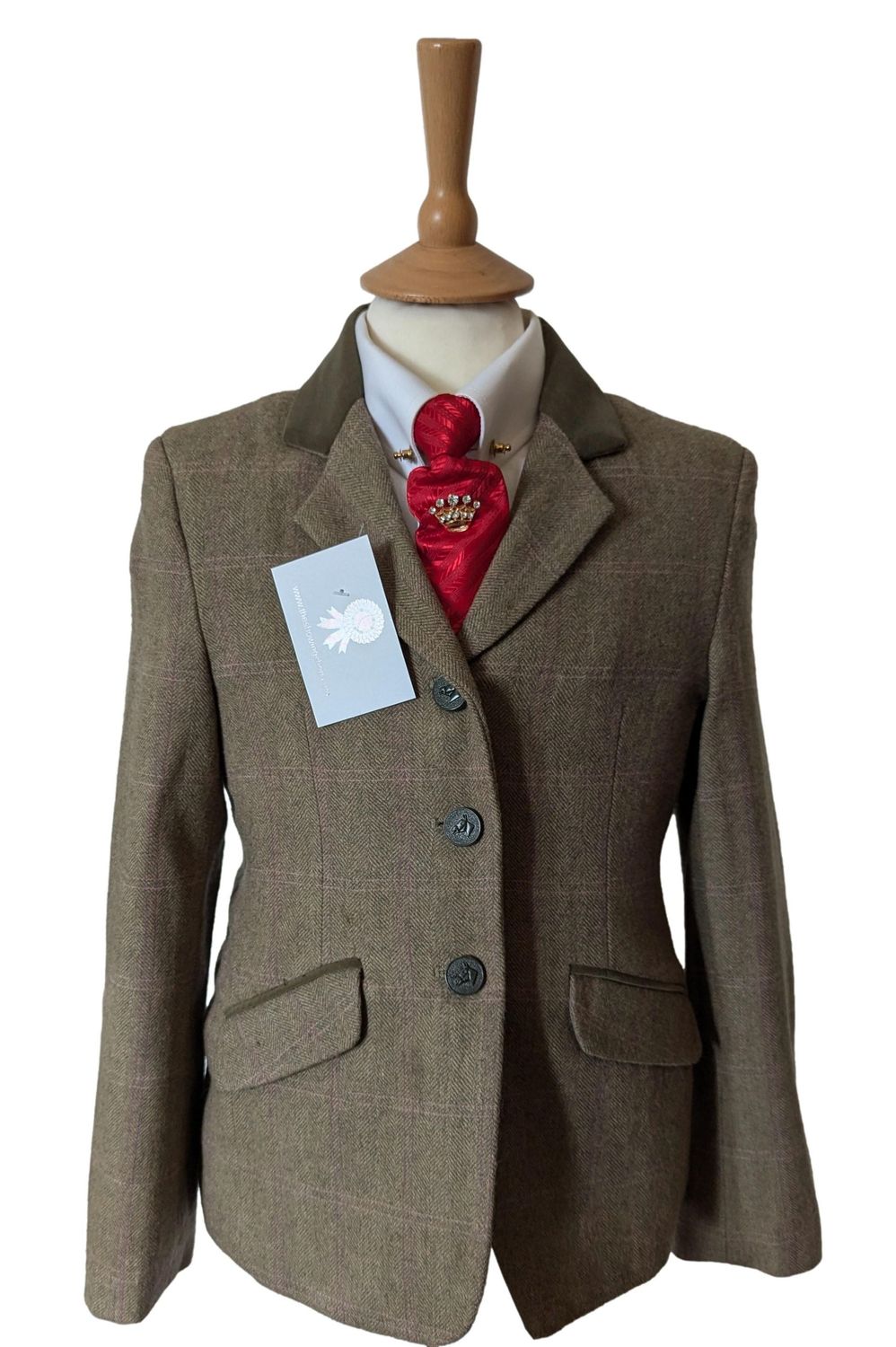 CHILDS DUBLIN ALBANY GREEN TWEED JACKET SIZE 28