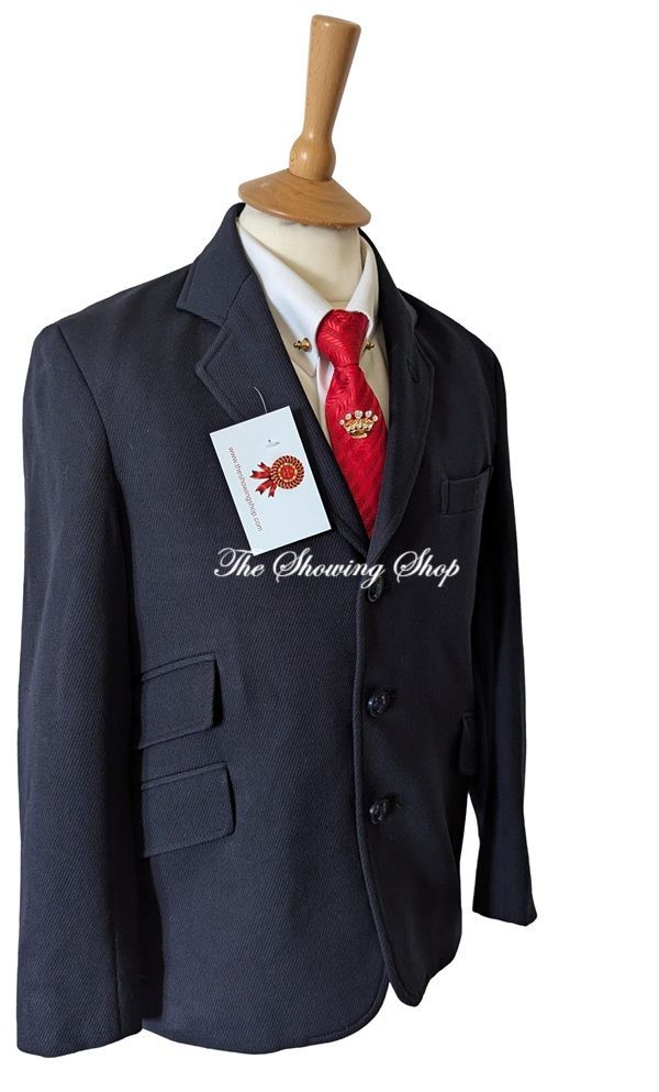 BOYS FOXLEY NAVY WOOL SHOWING JACKET SIZE 30