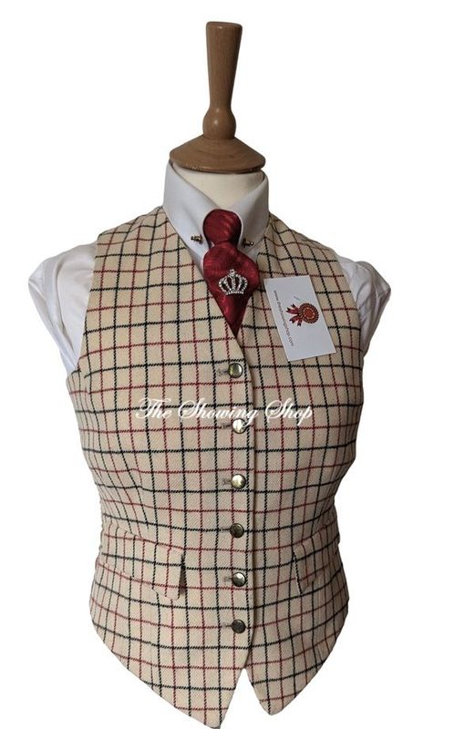 LADIES FOXLEY TATERSALL WOOL WAISTCOAT SIZE 8 (32)