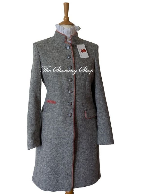 LADIES BRITISH TWEED GREY 3/4 LENGTH COAT SIZE 12