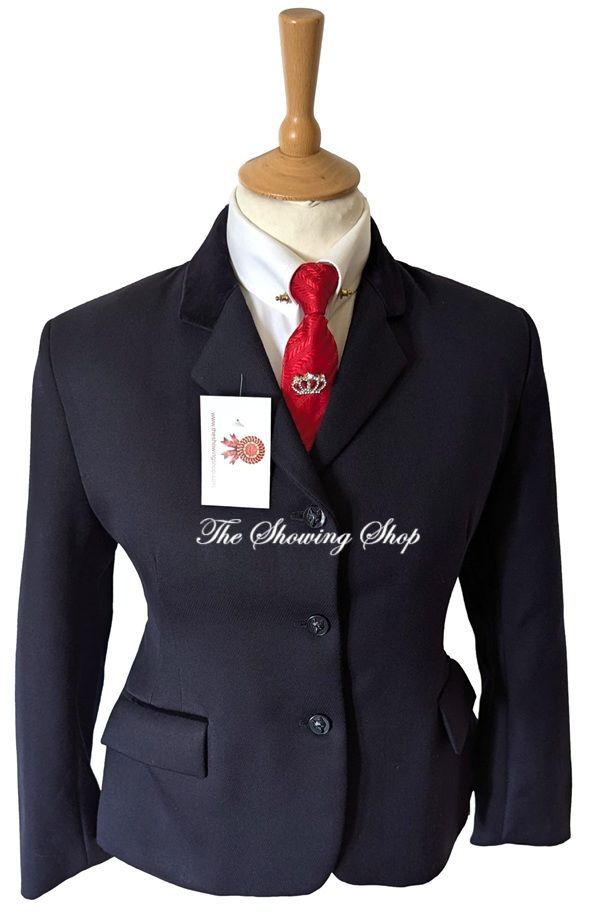 MAIDS/ PETITE LADIES MRS CANDY NAVY WOOL SHOWING JACKET SIZE 38 (14)