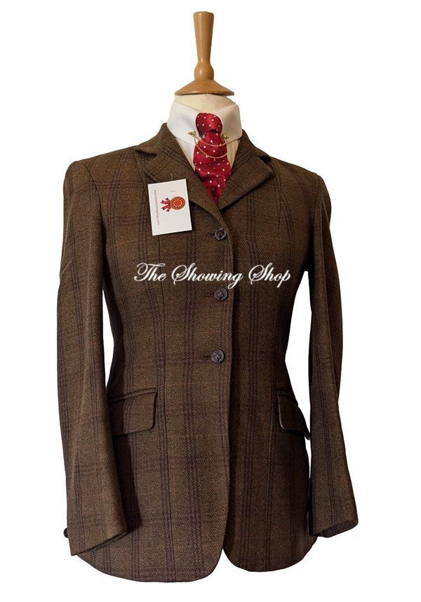 LADIES MRS CANDY BROWN TWEED JACKET SIZE 12 (36)